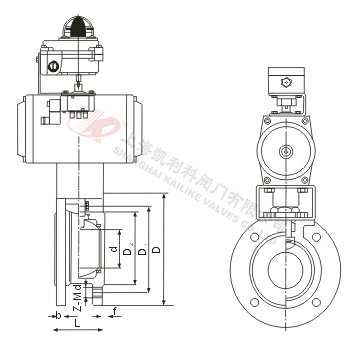 Q671F氣動(dòng)對夾式球閥結(jié)構(gòu)圖